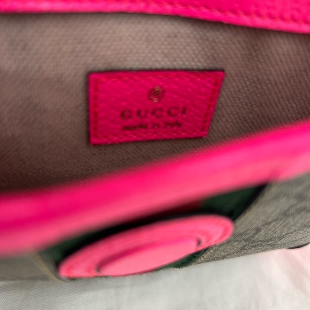 SOLD!!!!!  Women's Gucci OPHIDIA GG supreme canvas belt bag web stripe 80 cm NWT - Picture 8 of 14